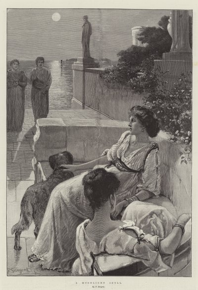 A Moonlight Idyll by Frederick Sargent